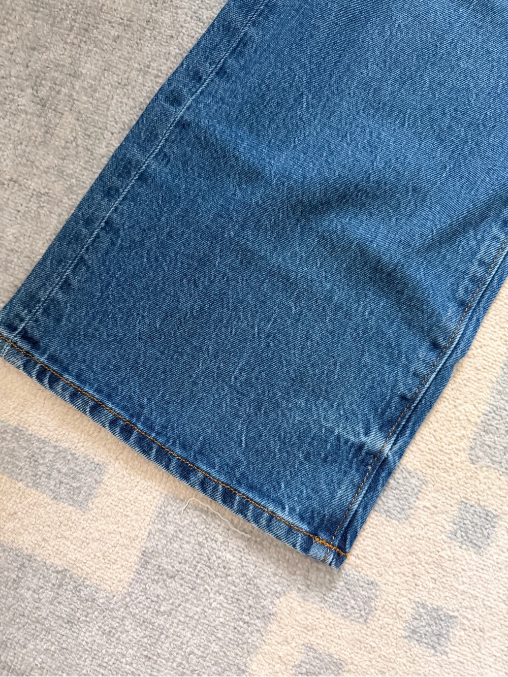 LOFT Rivete Petite High Rise Wide Leg Jeans in Vintage Dark Wash - Picture 6 of 14